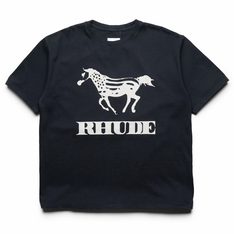 casual top Rhude Dinero Tee - Vintage Black/White