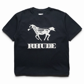 casual top Rhude Dinero Tee - Vintage Black/White
