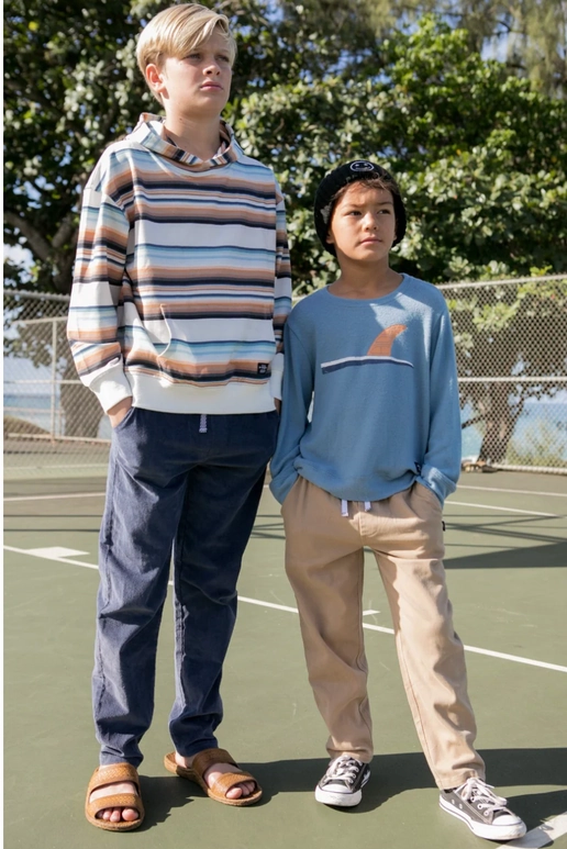 Durable Reinforcements Aloha Fin Hacci Pullover | Washed Indigo