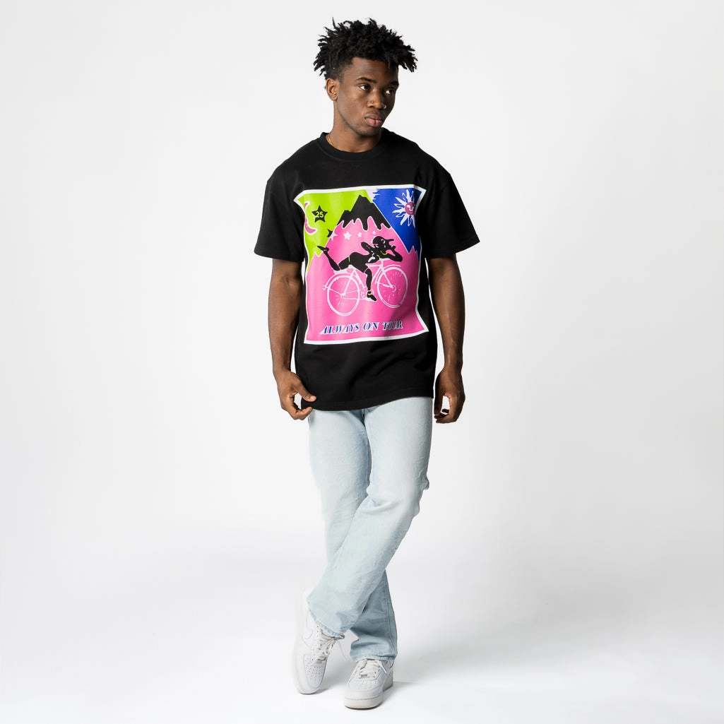 Easy Fashion Comfortable Lounge Always On Tour Acid Homage Tee - Black