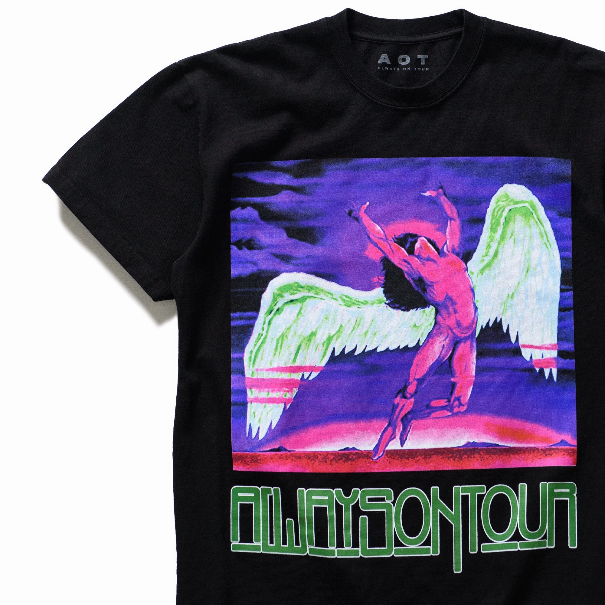 Always On Tour Fallen Angel Tee - Black Sheer Glow Casual Bottoms