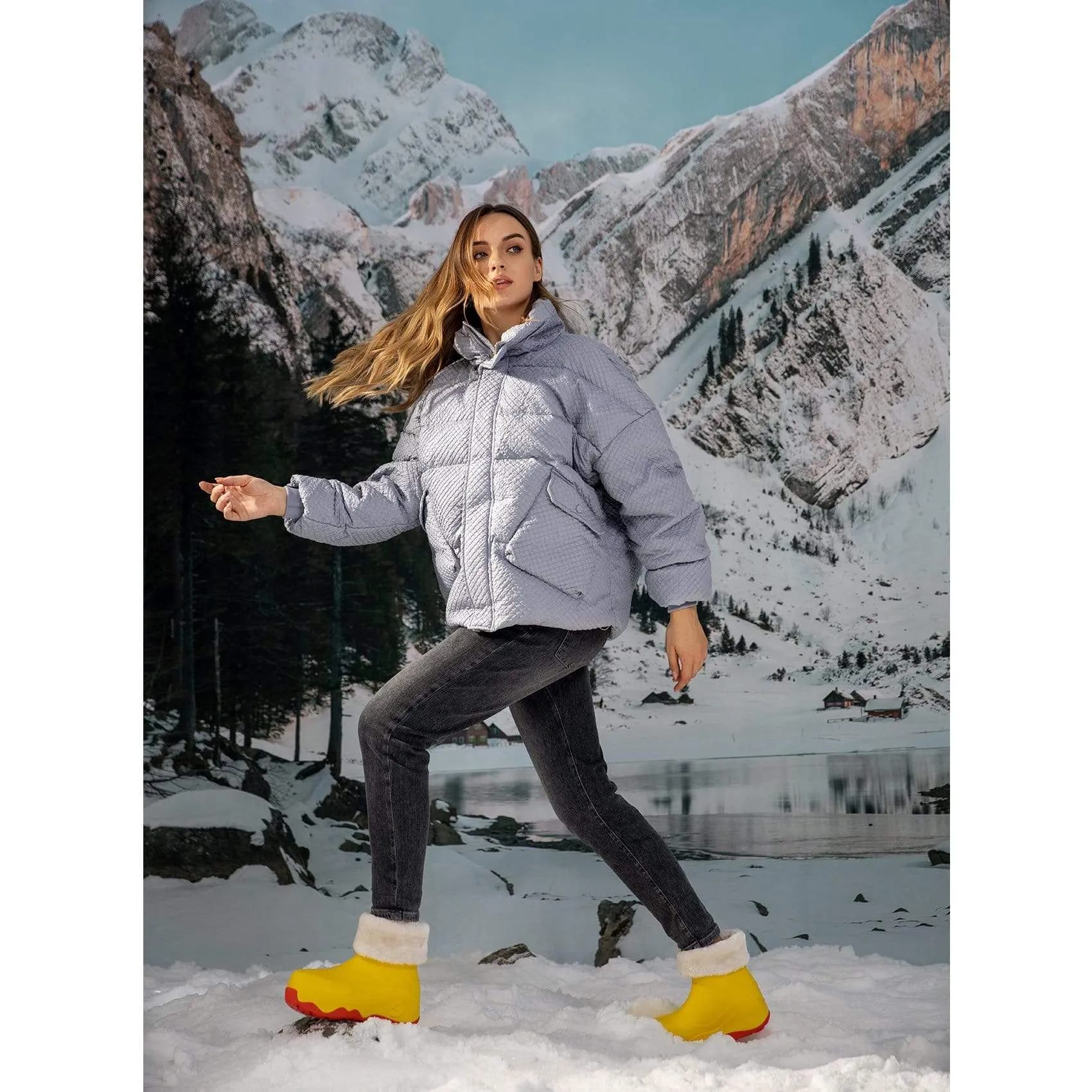 Classic Color Flexible Midsole Construction Amber Navarra Boots with Napped Linings Women