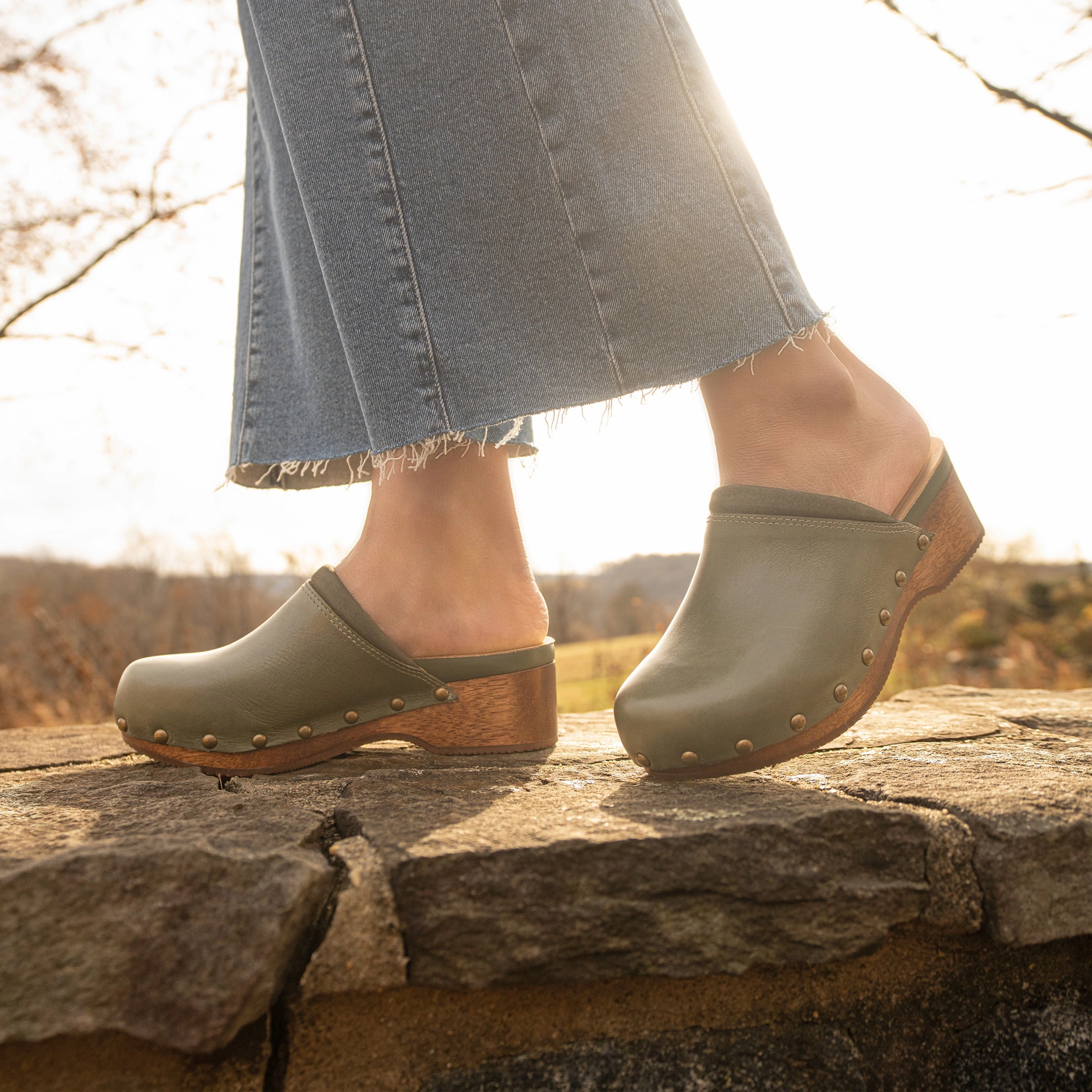 Andie Olive Calf Comfortable Insole