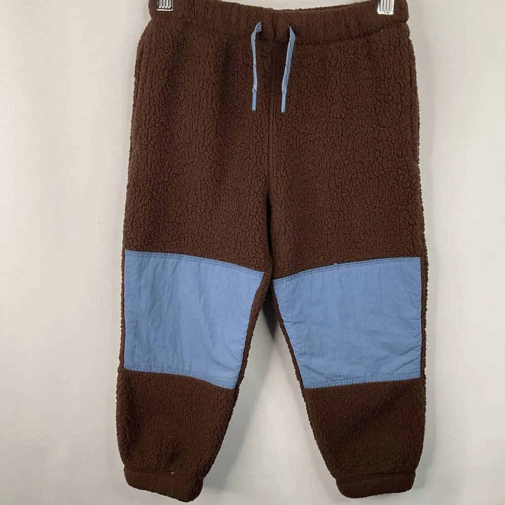 Laser cut Low Profile Waistband Size 4 (100): Hanna Andersson Brown/Blue Cozy Pants
