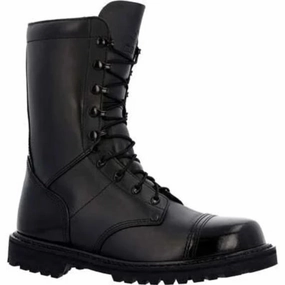 Practical Choice Tough Grip Rocky Jump Boot Men's Lace Up Jump Soft Toe Boots Rkc147 In Black