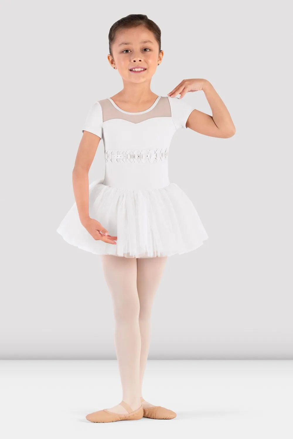 Gripper Waistband Girls Daliah Cap Sleeve Tutu Dress
