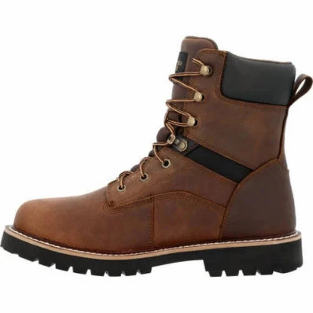 Seamless Comfort Rough Terrain Comfortable interior Georgia Boot Core 37 Men's Waterproof Work Boots GB00637 In Brown