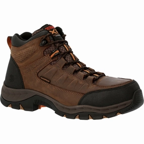 Durango Renegade Xp 5" Men's Timber Brown Alloy Toe Waterproof Hiker Boots Ddb0363 In Rodeo Tan Ultimate Protection Long Lasting Fit Footwear