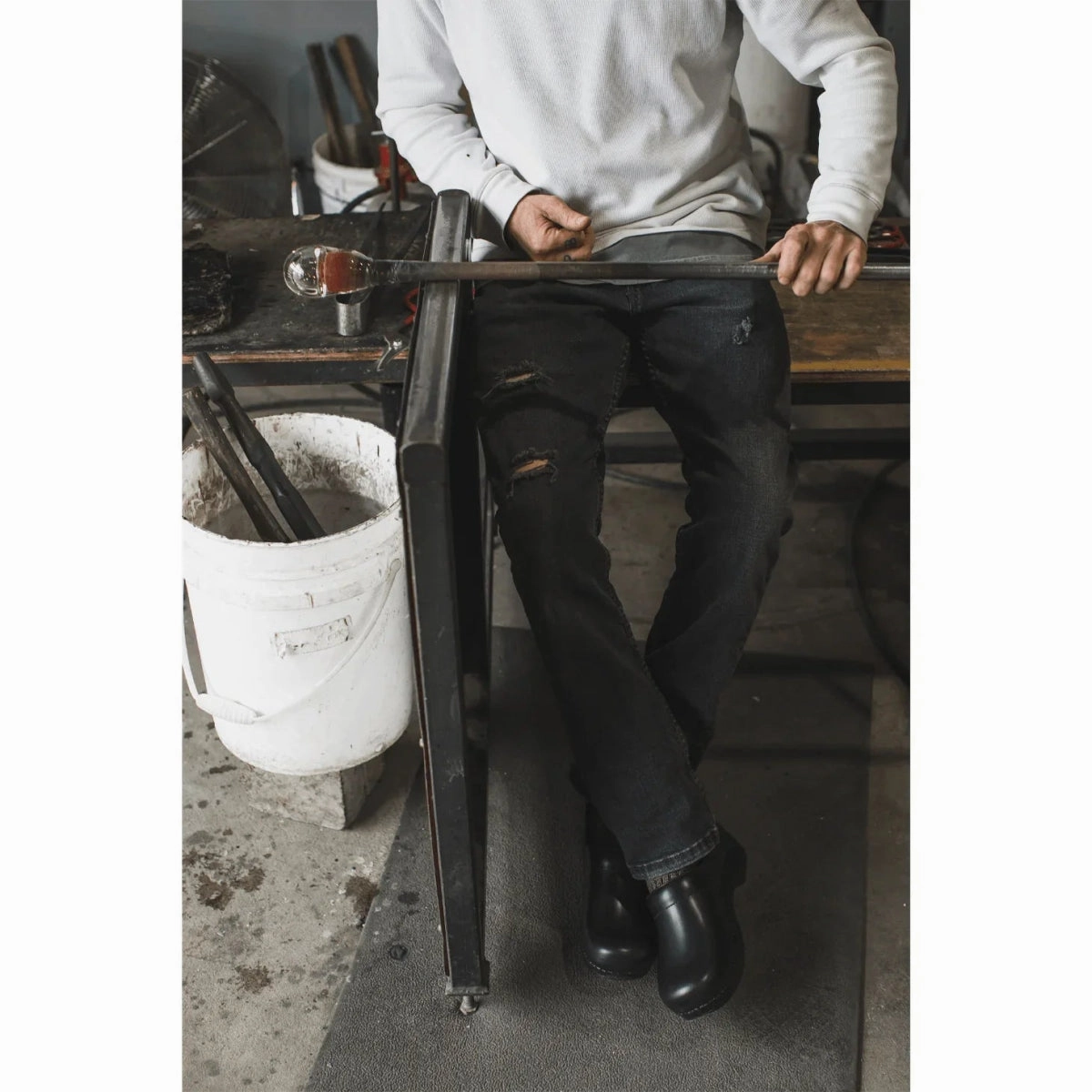 Sanita Professional Pu Men Clog In Black Pressure Relief