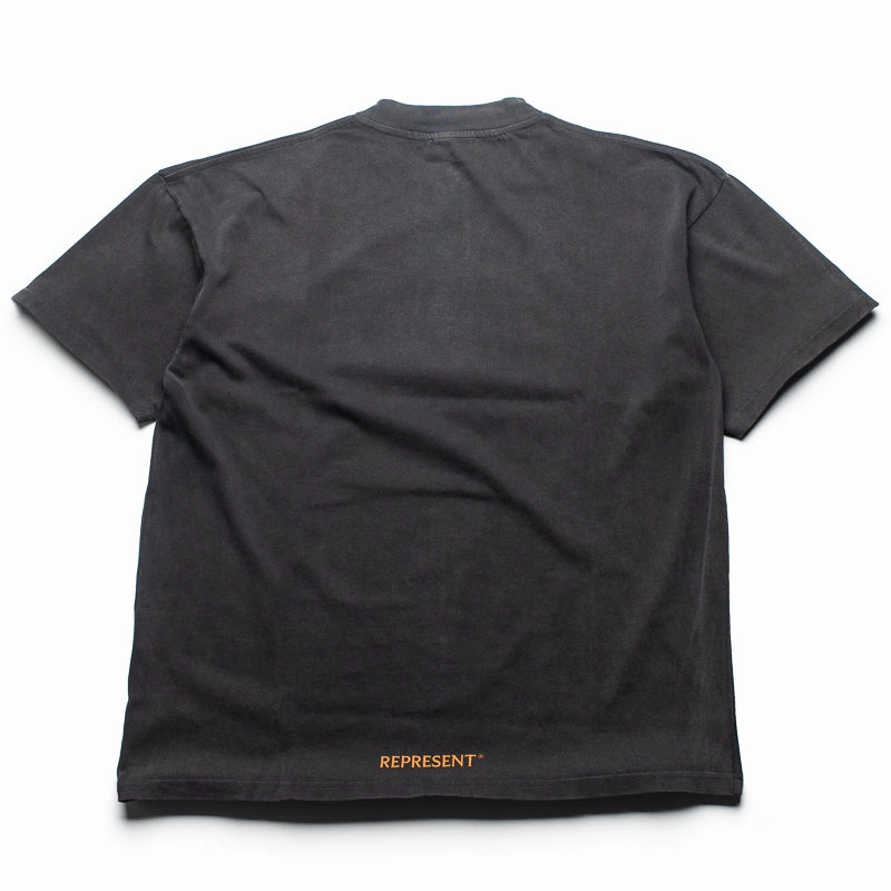 Represent Higher Trust Tee - Aged Black Comfort and Fit Double Stitched Hem