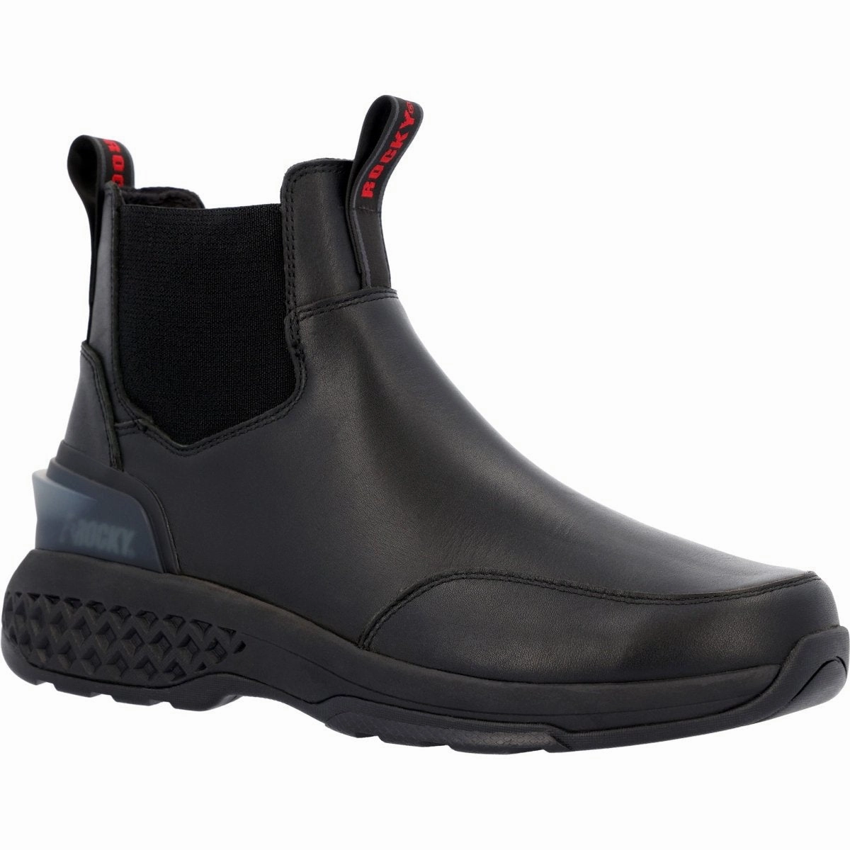 Stylish Design Rocky Station Slip-on Men's Soft Toe Boots Rkd0115 In Black