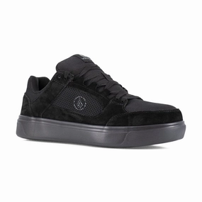 Volcom Women's Skate Inspired Composite Toe Work Shoe Evolve Vm30232f In Triple Black Comfort Fitting