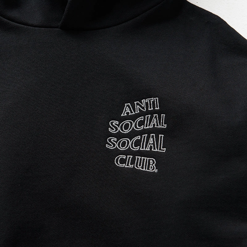 Shine Mood Anti Social Social Club Applique Mind Games Hoodie - Black