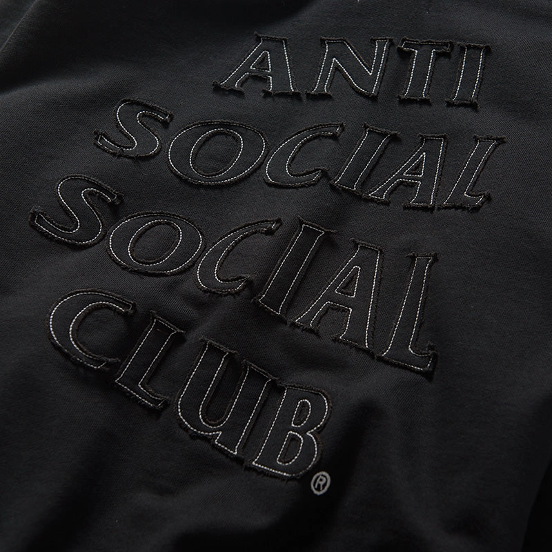 MachineWashable Fabric Anti Social Social Club Applique Mind Games Hoodie - Black