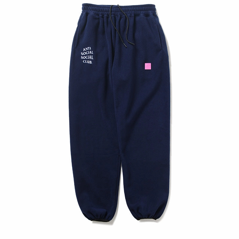 Anti Social Social Club Polar Fleece Sweatpants - Navy Classic Mode Lightweight Composite