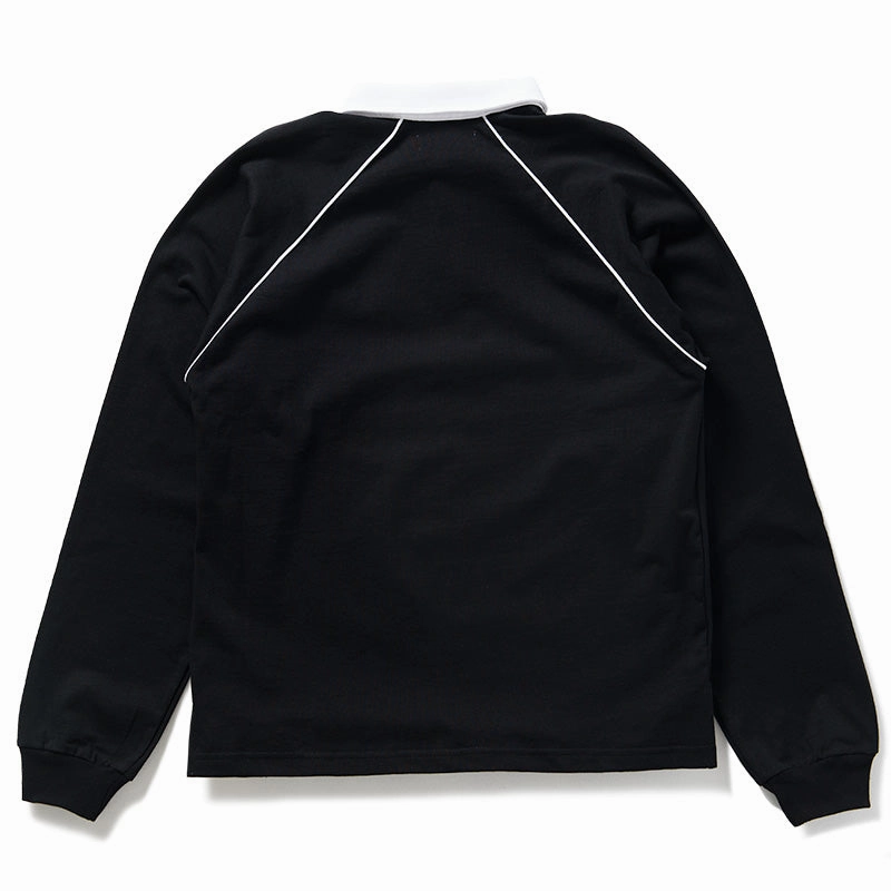 Anti Social Social Club Rugby Polo - Black Flexible Joints Calm Wave