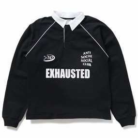 Anti Social Social Club Rugby Polo - Black Boho Light