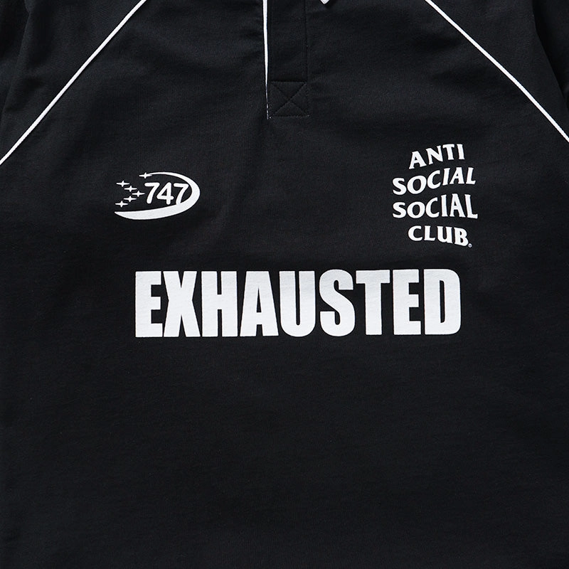Anti Social Social Club Rugby Polo - Black Suede Mood
