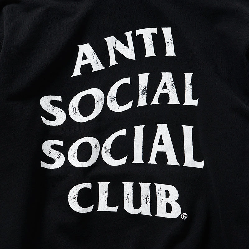 Anti Social Social Club Weathered Hoodie - Black Basic Wear