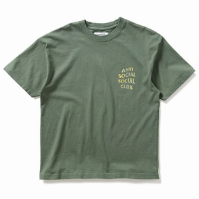 Anti Social Social Club Weathered Tee - Green Winter Essential