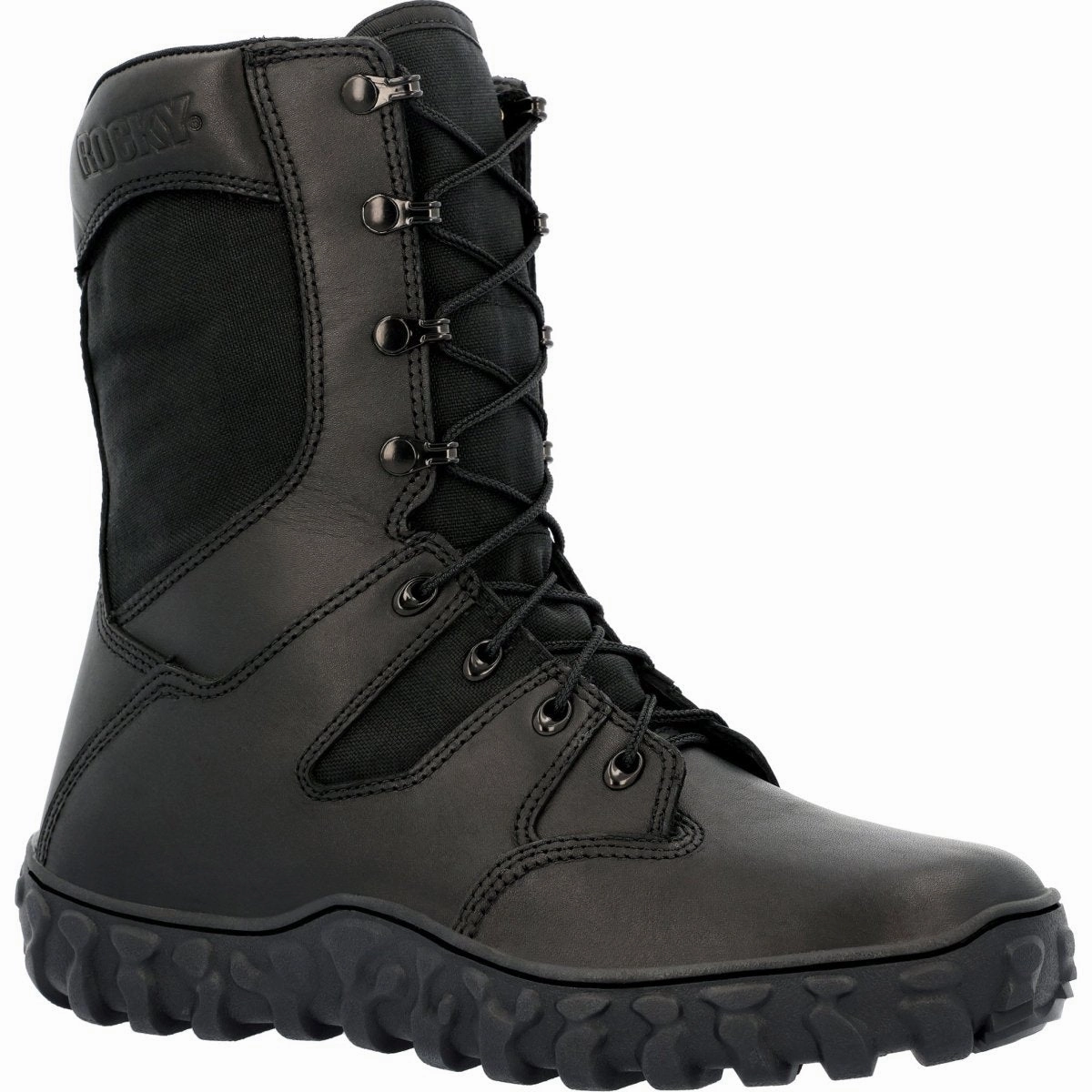 Rocky S2v Predator Men's Waterproof Soft Toe Military Boots Rkc146 In Black Smooth Soles