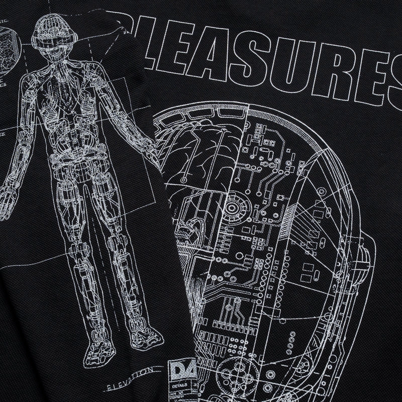Pleasures Schematic L/S Polo - Black Effortless Fashion