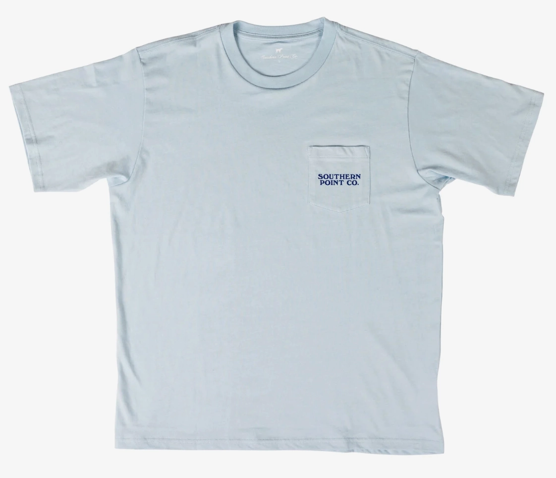 Youth Summer Wave Tee - Ice Blue EcoConscious Production