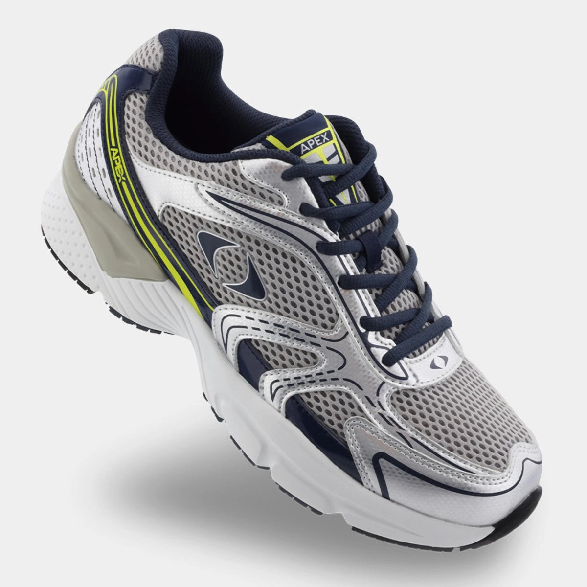 Apex X523m Boss Runner Men's Active Shoe X Last In Silver/blue Wear   Resistant