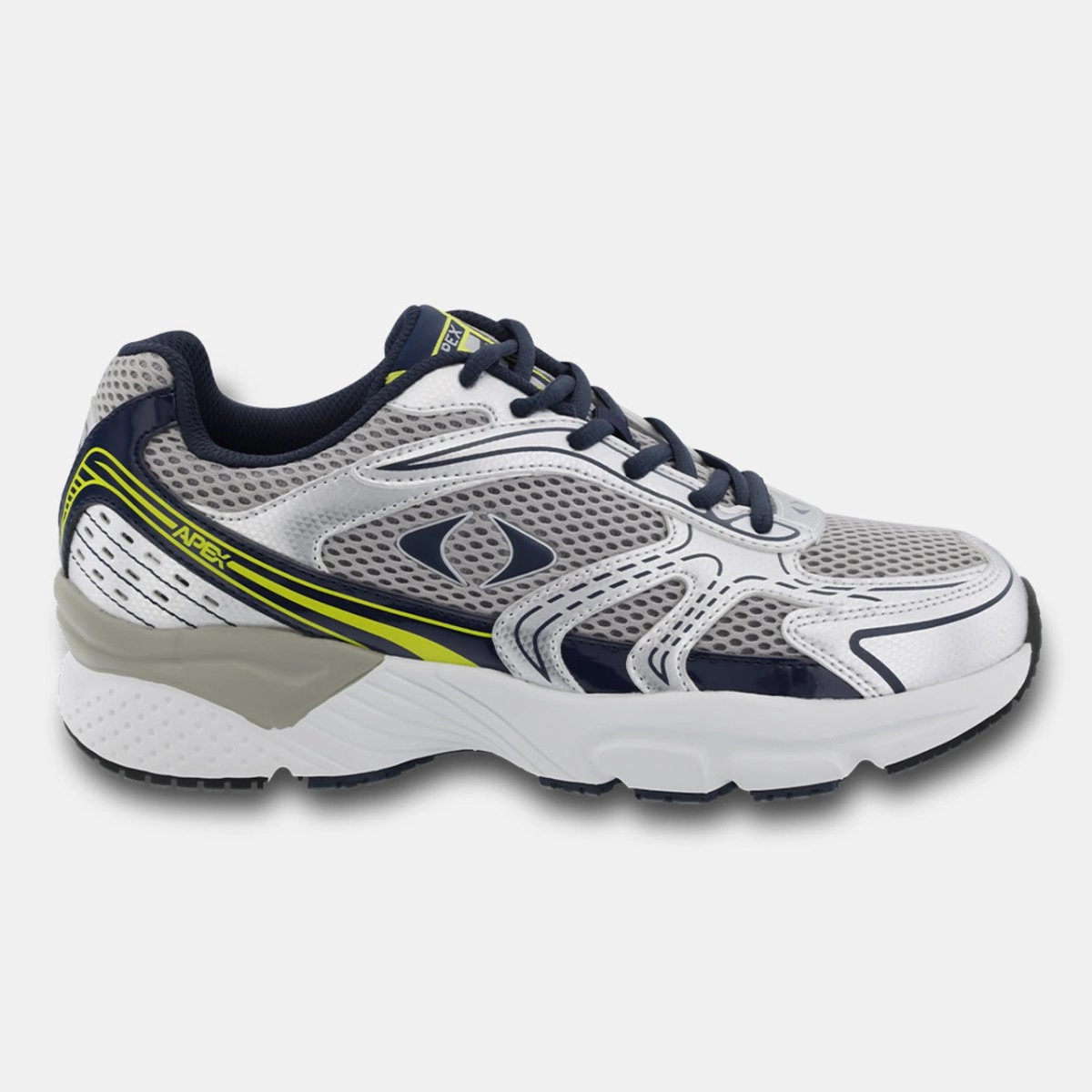 Apex X523m Boss Runner Men's Active Shoe X Last In Silver/blue Vibrant Look