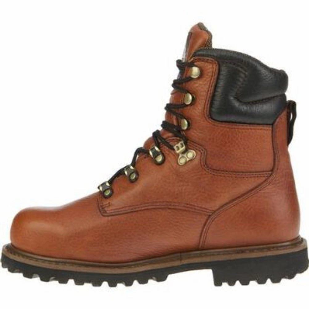 Rugged Look Georgia Boot Hammer Men's Steel Toe Work Boots G8315 In Brown