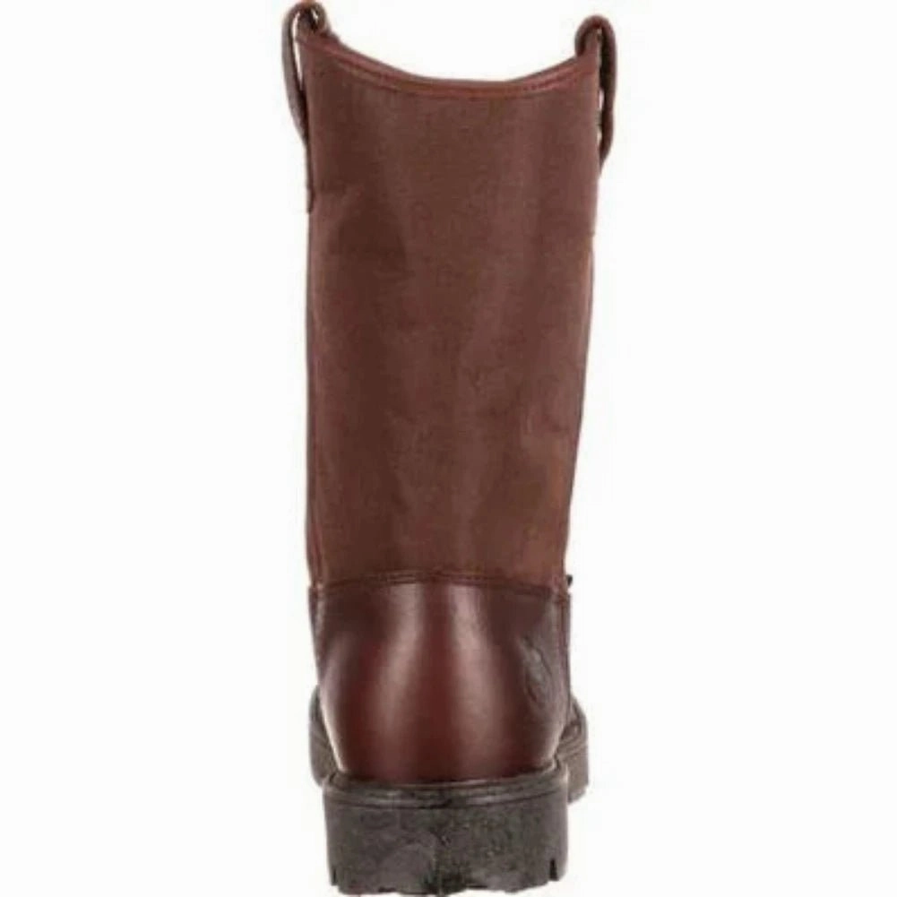 Modern Georgia Boot Homeland Men's Steel Toe Waterproof Wellington Boots G111 In Brown