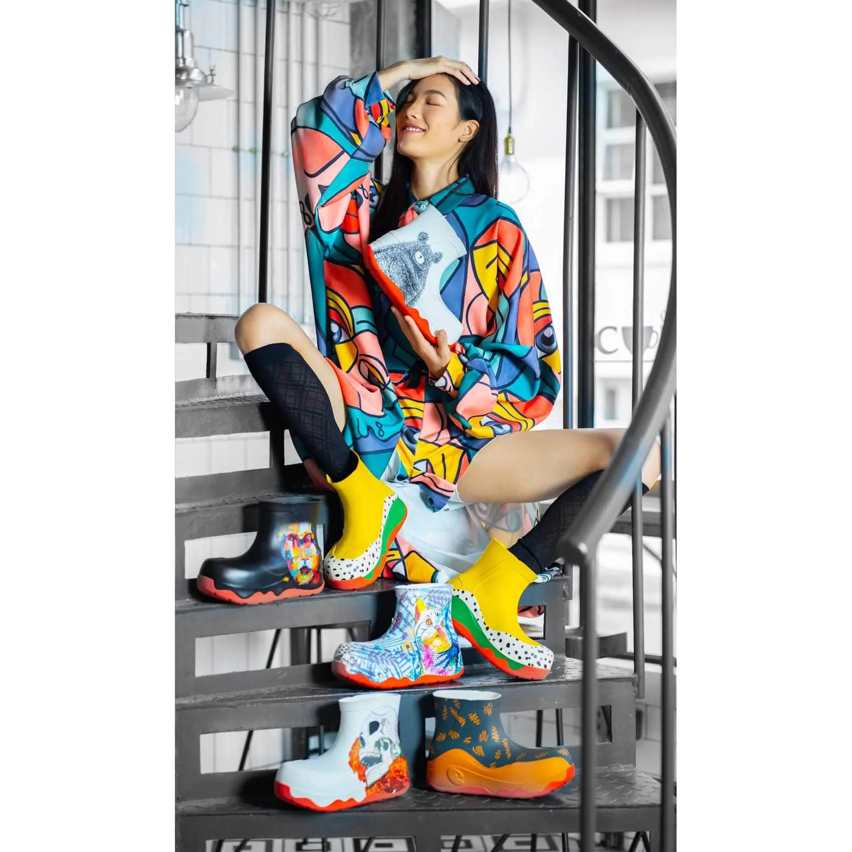 Quality craftsmanship Long-Distance Walk Artwork in Progress Navarra Boots Women