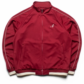 Awake NY Star 'A' Embroidered Track Jacket - Merlot Weather Ready FadeResistantColors