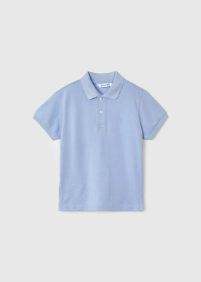 Relaxed Blouse Baby Blue Polo Shirt