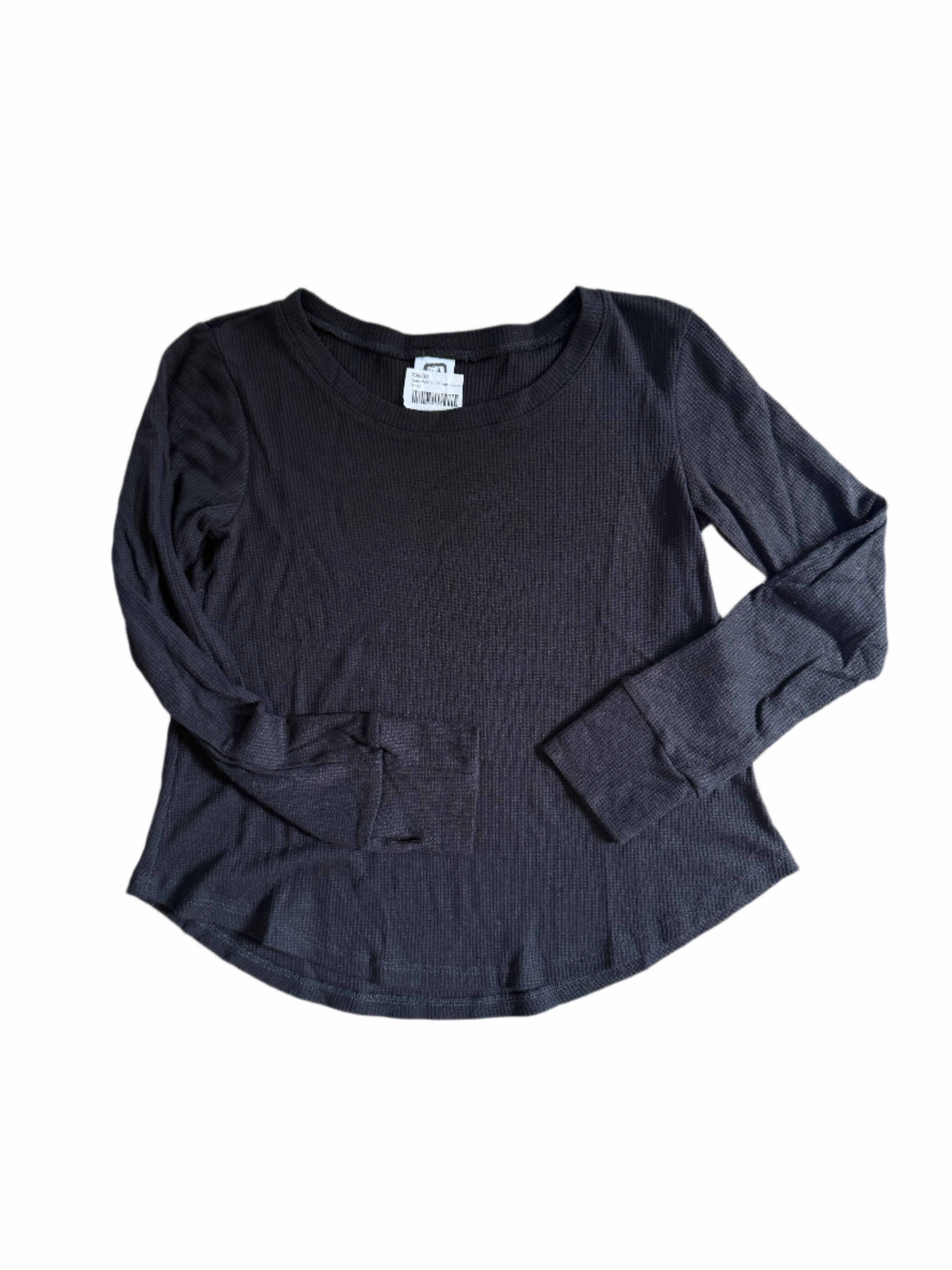 Baby Waffle L/S Top | Black Casual Style AbrasionResistantClothing