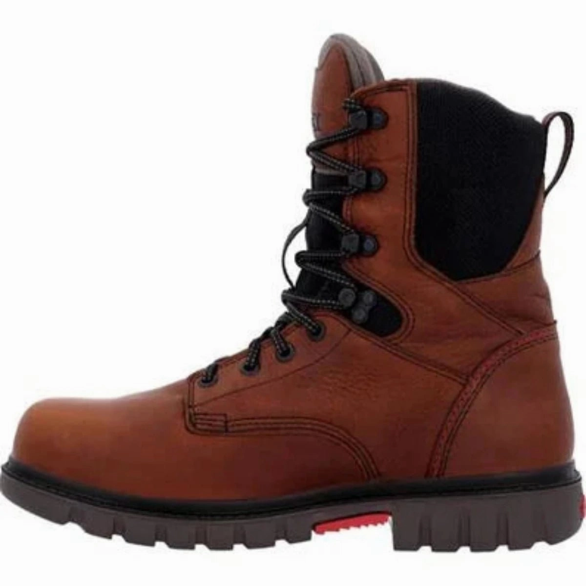 Rocky Usa Worksmart 8" Waterproof Composite Toe Men's Work Boots Rkk0403 In Brown Shock Absorbing Comfort Seeker Heavy Terrain