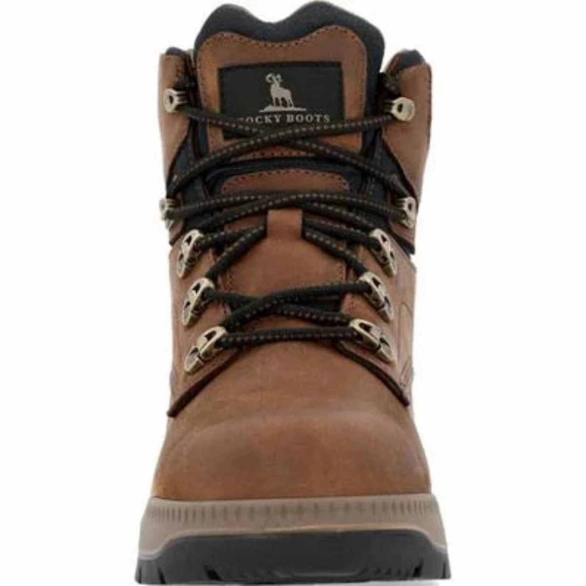 Reinforced Heel Counter Rocky Worksmart Men's Waterproof Composite Toe Work Boots Rkk0458 In Brown