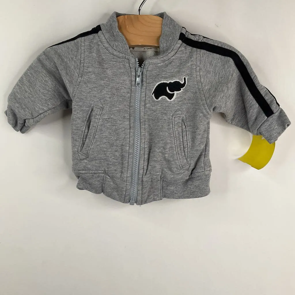 Gym clothes for children Low - cost Size NB-3m: Monica   Andy Grey Black Zip Up Sweatshirt