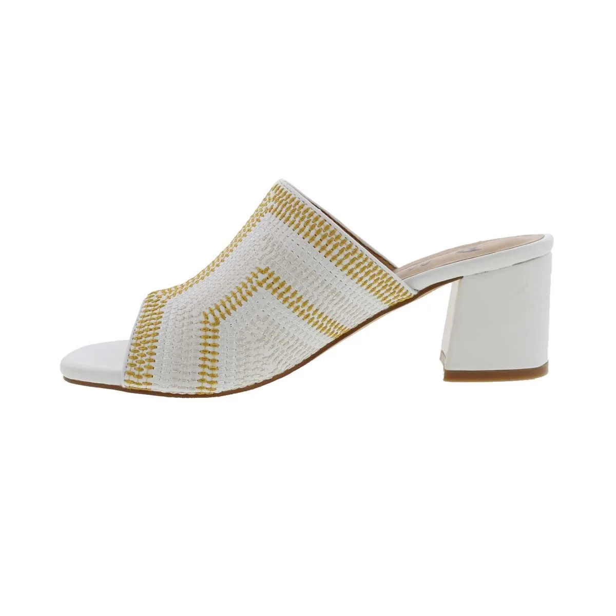 Ground Hug Bellini Faint Women Sandal In White Multi Woven