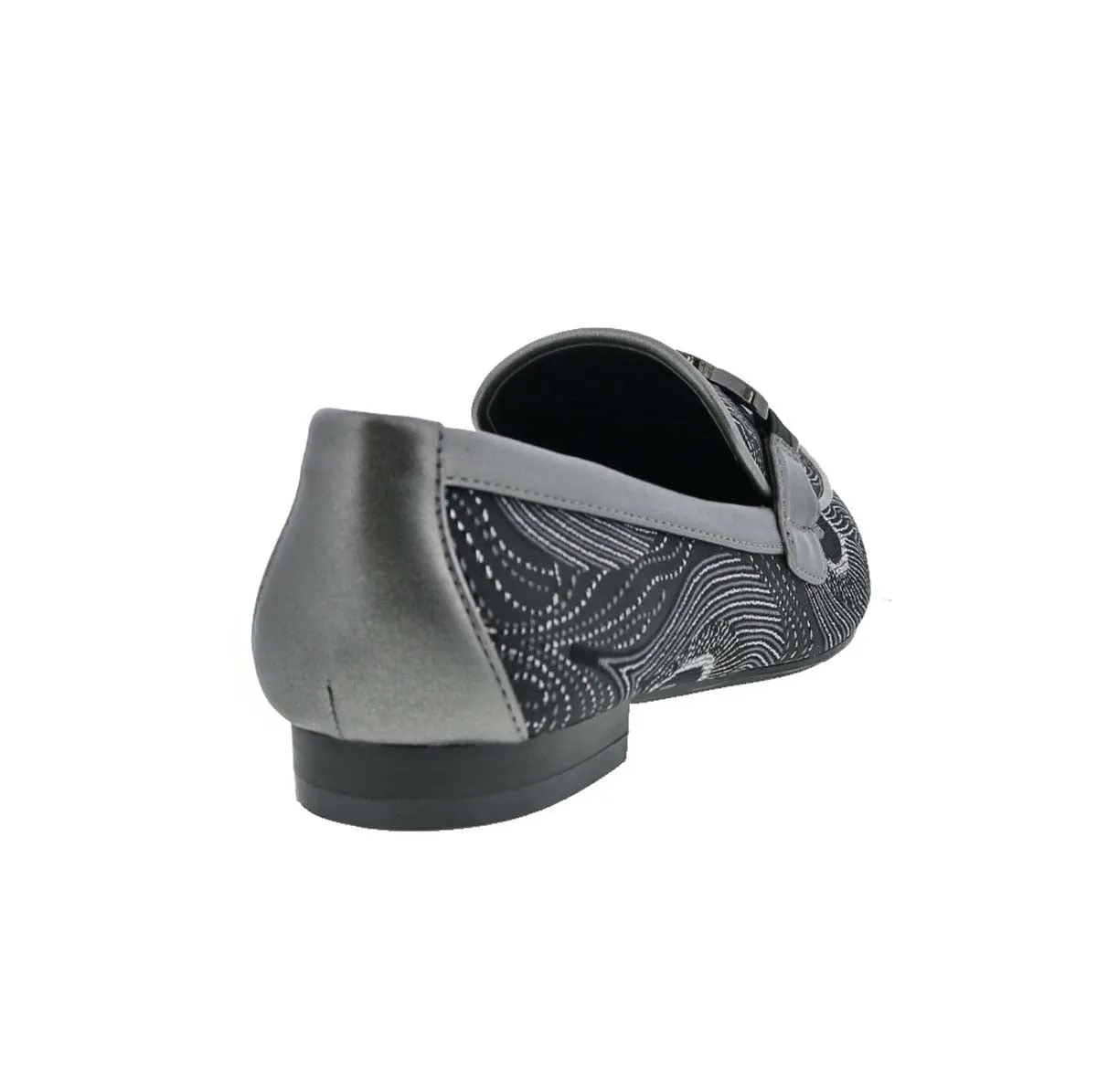 Bellini Felix Women Flats Slip-on Shoes In Black Silver Combo Water Safe Fashionable Leather