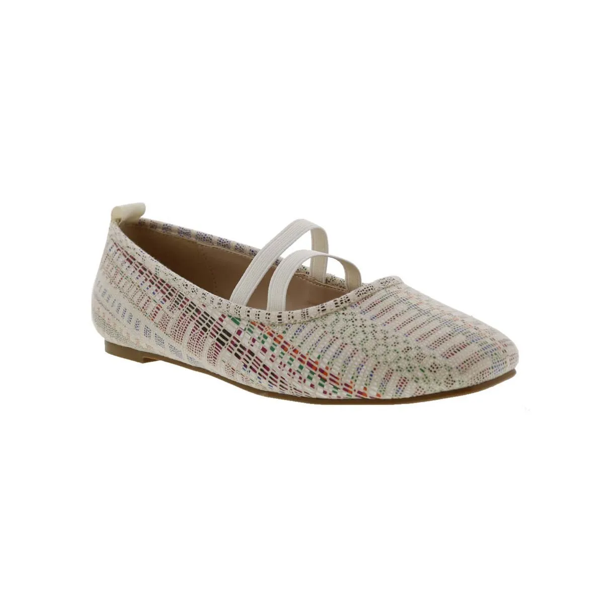 Cool Step Path Free Bellini Sissy Women Slip-on Mary Jane Shoes In White Multi Textile