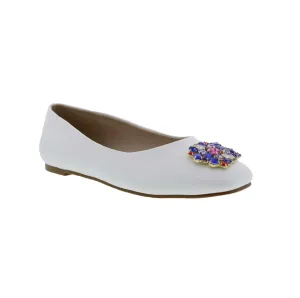 Bellini Sybil Women Slip-on Flat Shoes In White Smooth Fast Step Natural motion