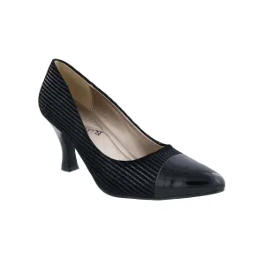 Bellini Zesty Cord Women Pump Slip-on In Black Corduroy Timeless Support Power Step