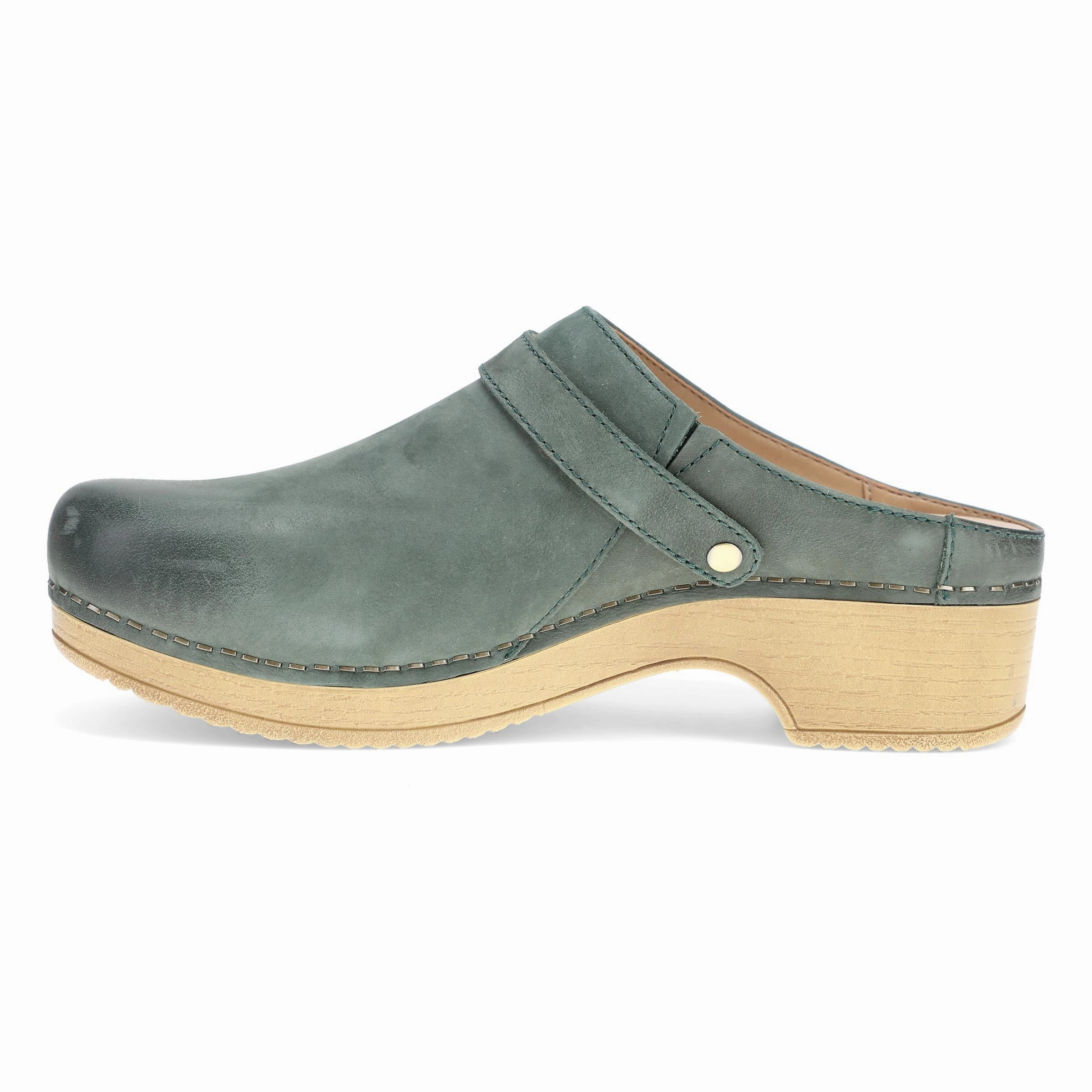 Berry Green Burnished Leather Non Restrictive Fit