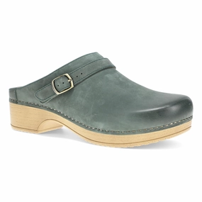 Berry Green Burnished Leather Supportive Midfoot Band Thermal Regulating