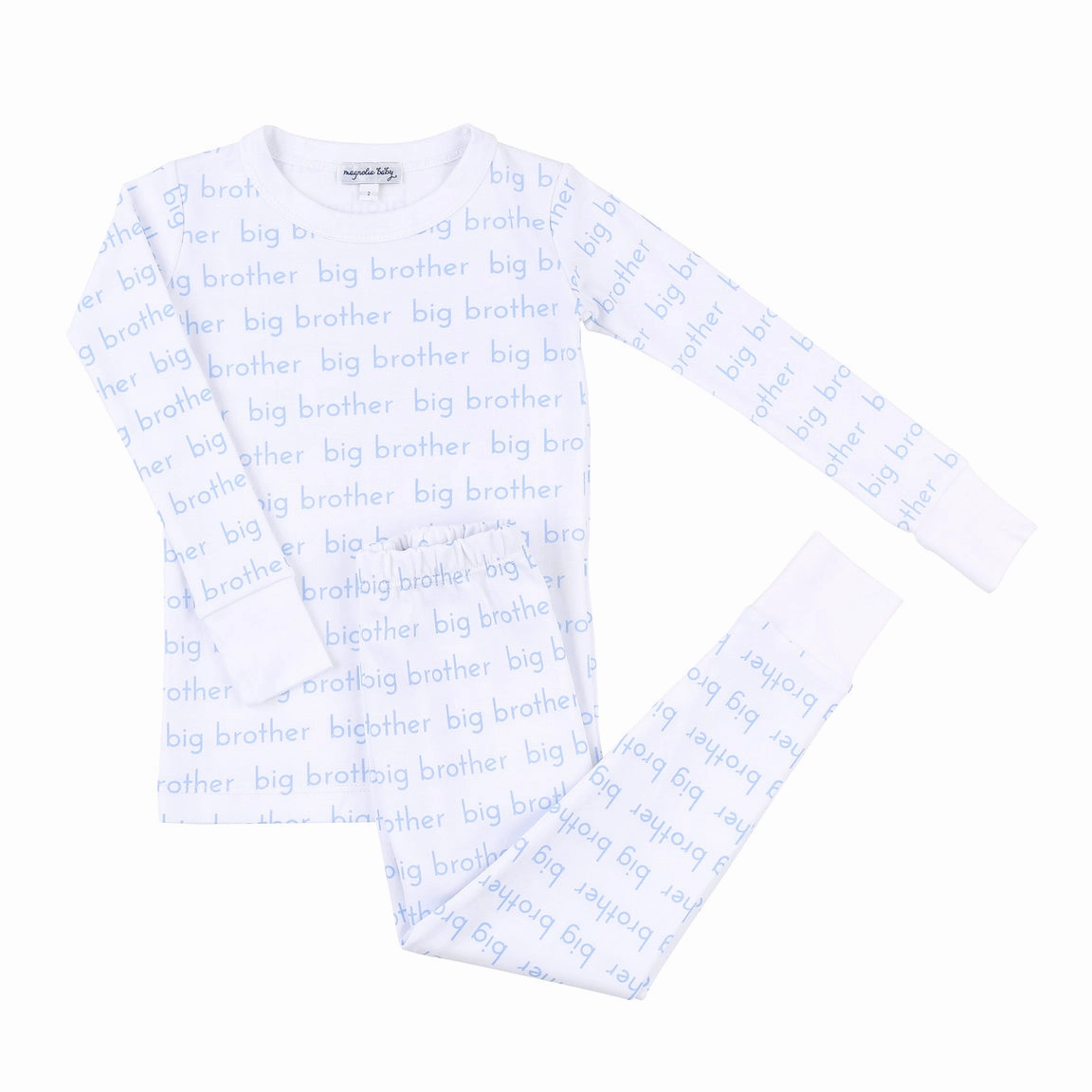 Big Brother Printed Toddler Pajamas Blue Peace Flow