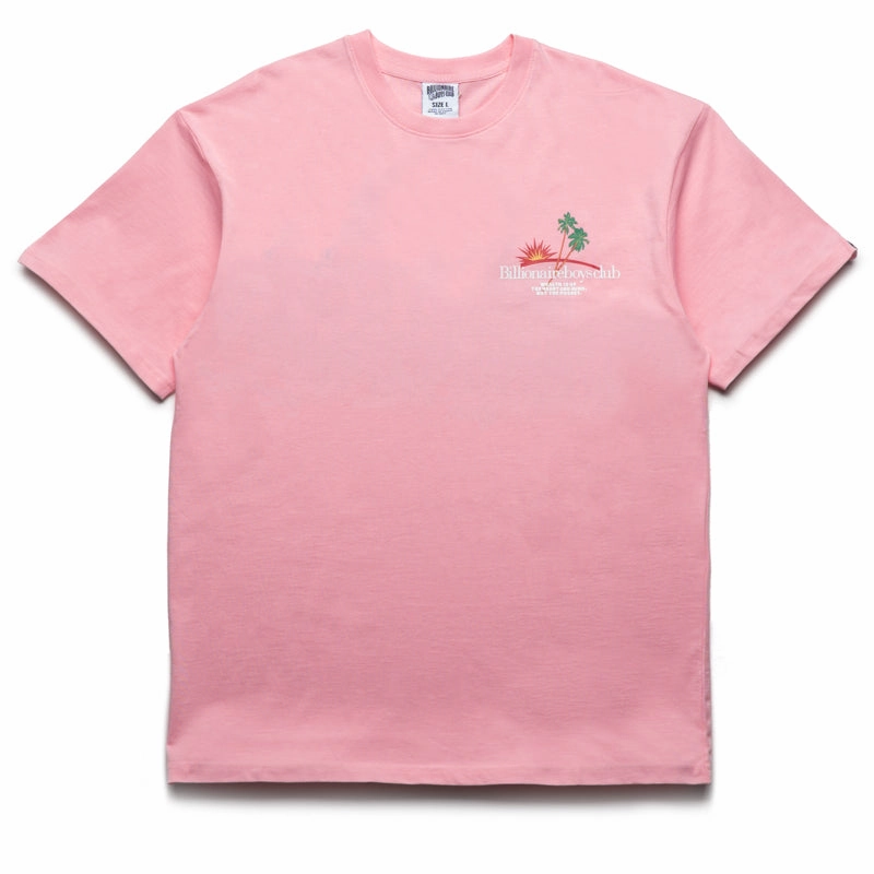 AntiStaticTechnology Smile Glow Billionaire Boys Club Palms Tee - Candy Pink