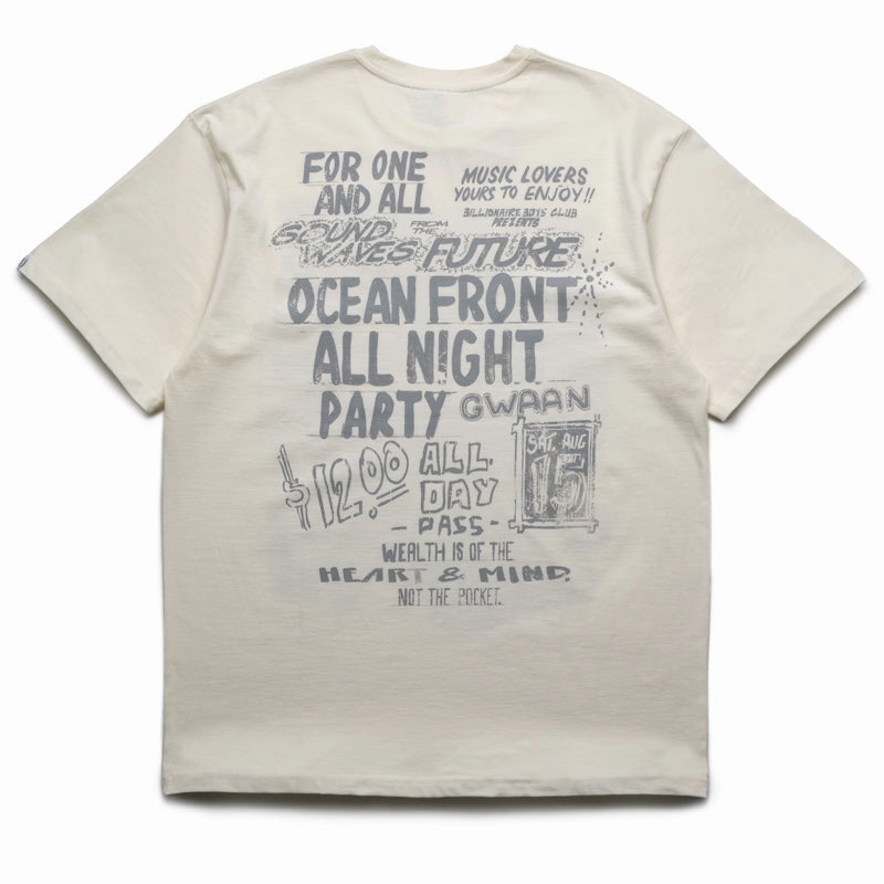 Billionaire Boys Club Partay Tee - Winter White AntiBacterialTextile High-Quality Fabric