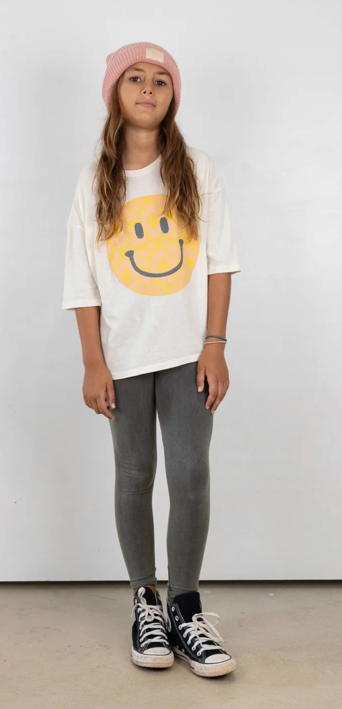 ElasticCuffDesign Girls Super Tee- Happy Camper