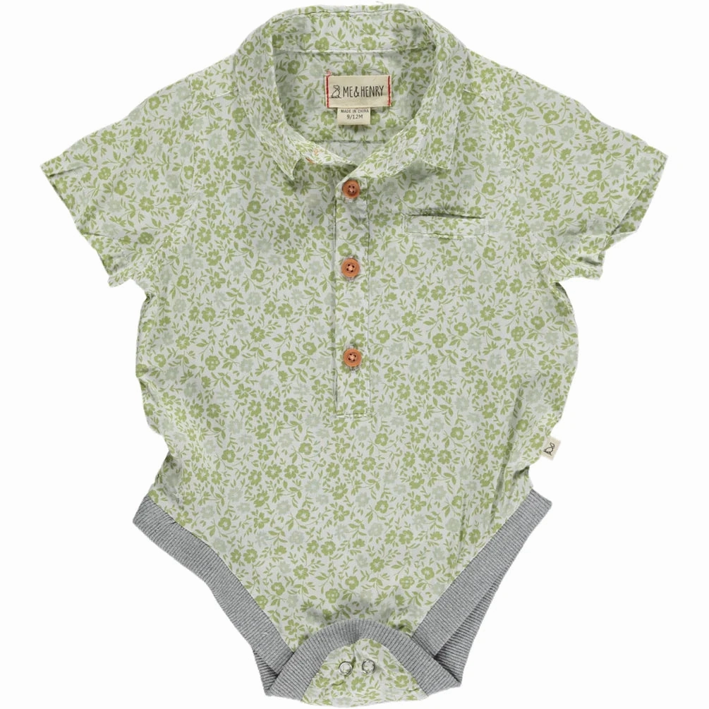 Vacation Mood Helford Green Floral Woven Onesie